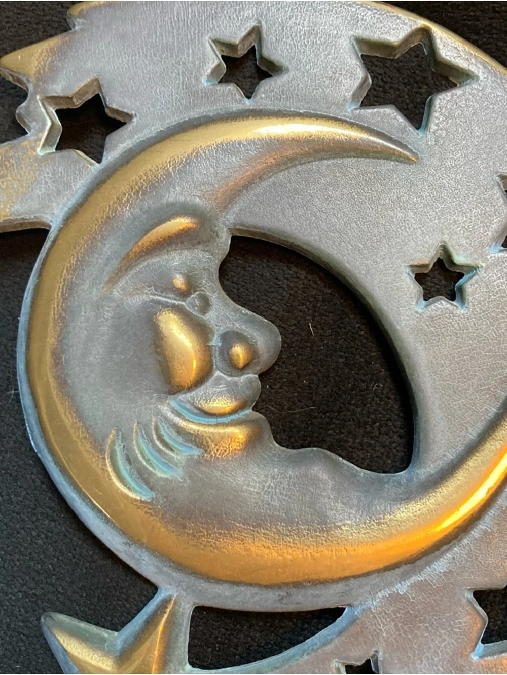 1994 Pair of Sun and Moon PartyLite metal candle holders - Picture 7 of 16
